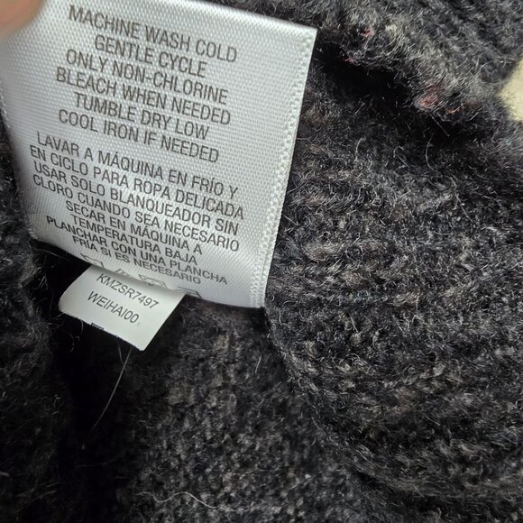 Basic Editions XL Nordic Pattern Charcoal Sweater - Picture 5 of 7
